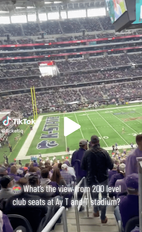 AT T Stadium Seating Chart with Row Seat and Club Details